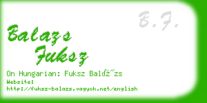 balazs fuksz business card